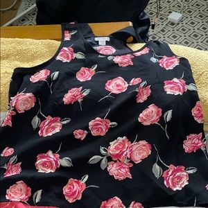 Rose patterned tank top